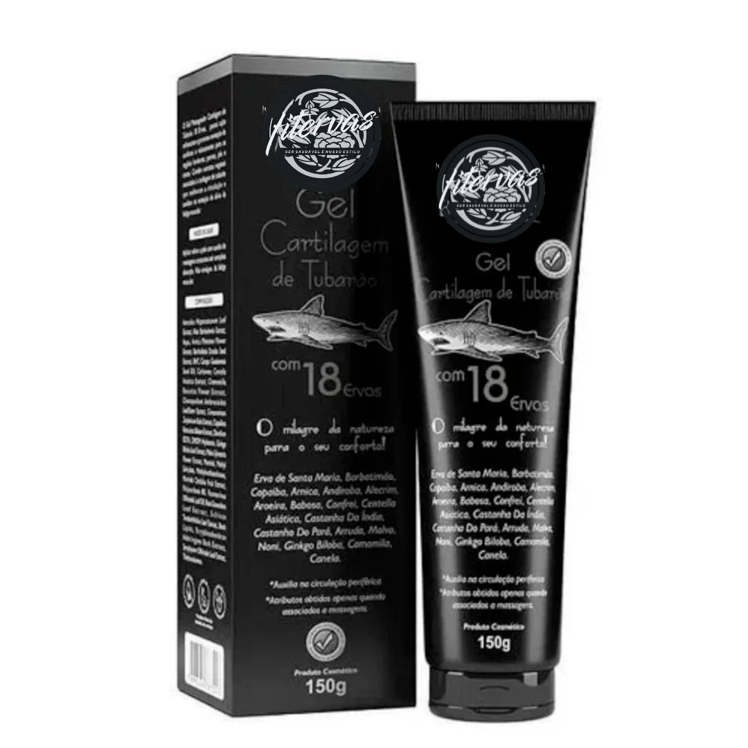Pomada Massageadora Cartilagem De Tubarão 18 Ervas 150G Assinatura