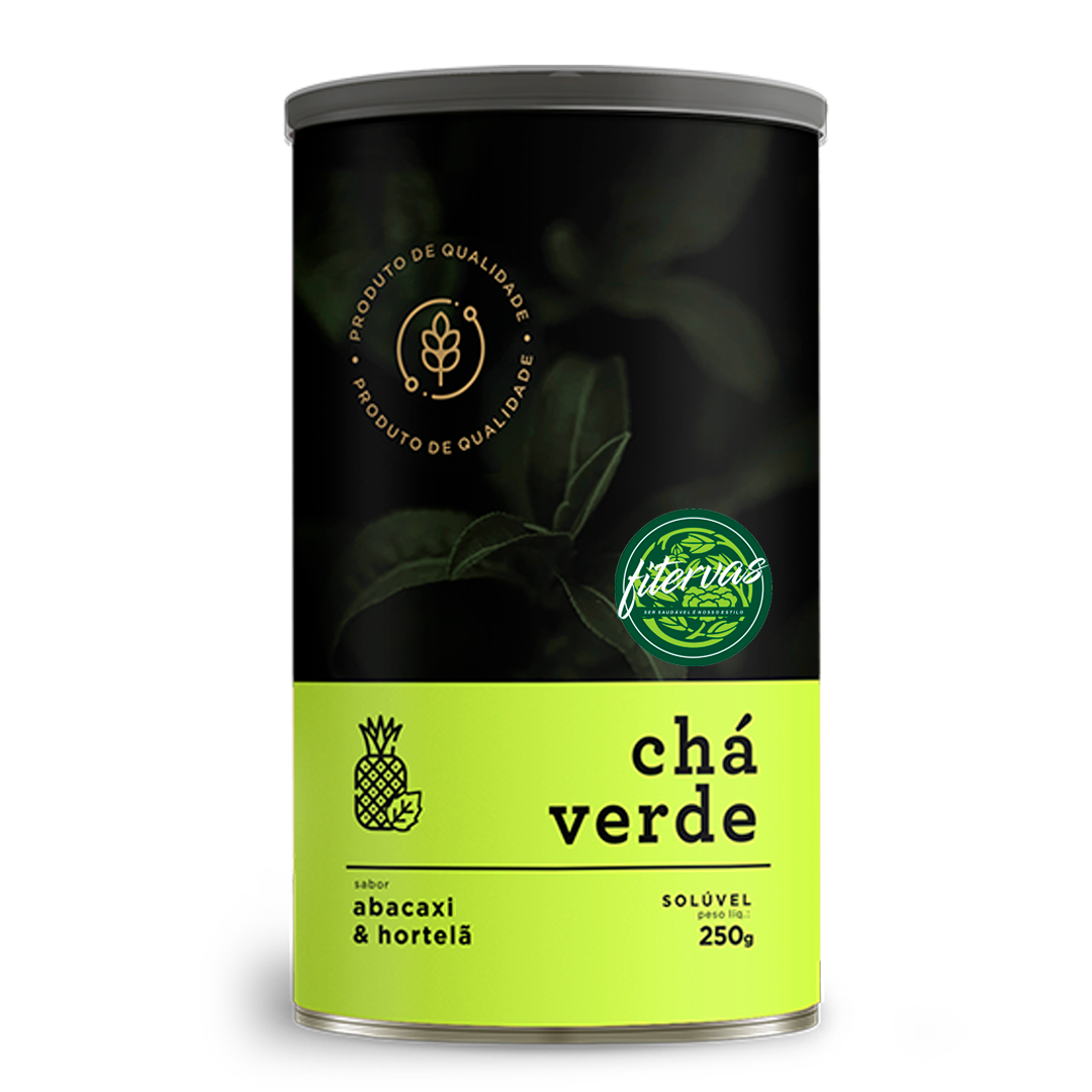 Chá Verde Sabor Abacaxi e Hortelã 200g Assinatura