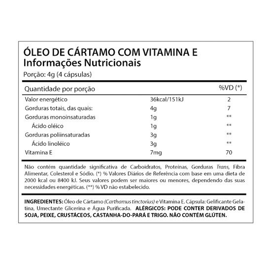 cartamo com vitamina e