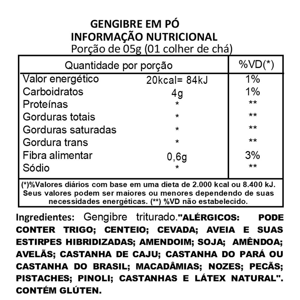 gengibre em po