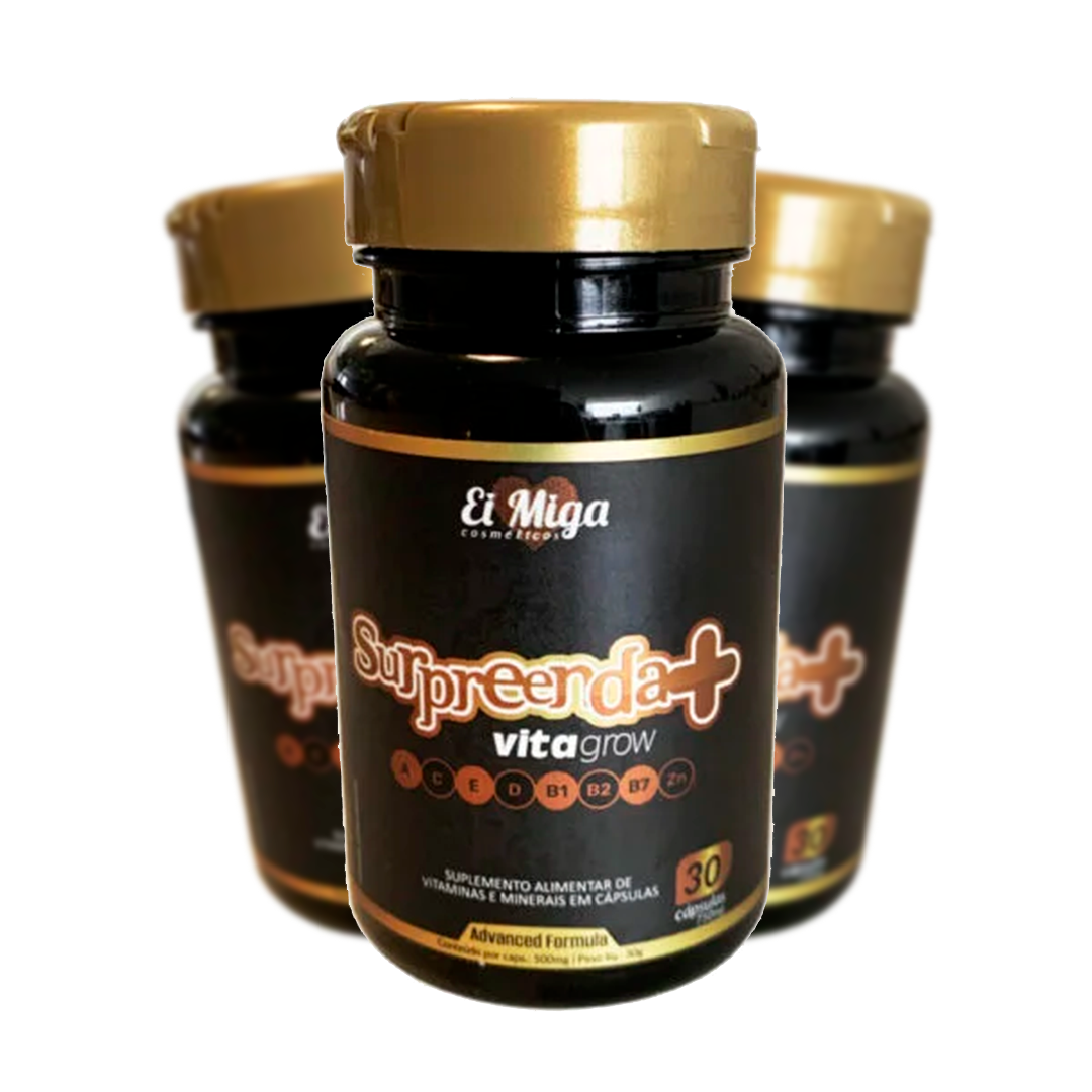 Vitamina Capilar Surpreenda+ Vitagrow 3 Potes